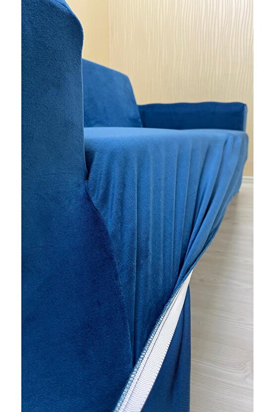 İTALYAN SÜET KUMAŞ SANDALYE KILIFI PETROL RENK (4 ADET)