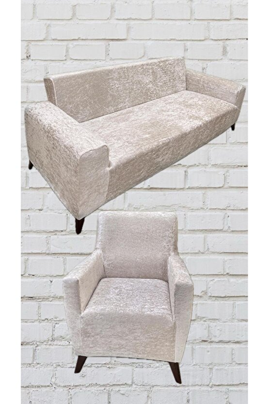 31 Parlak Kadife Giydirme Koltuk Örtüsü(NATÜREL)