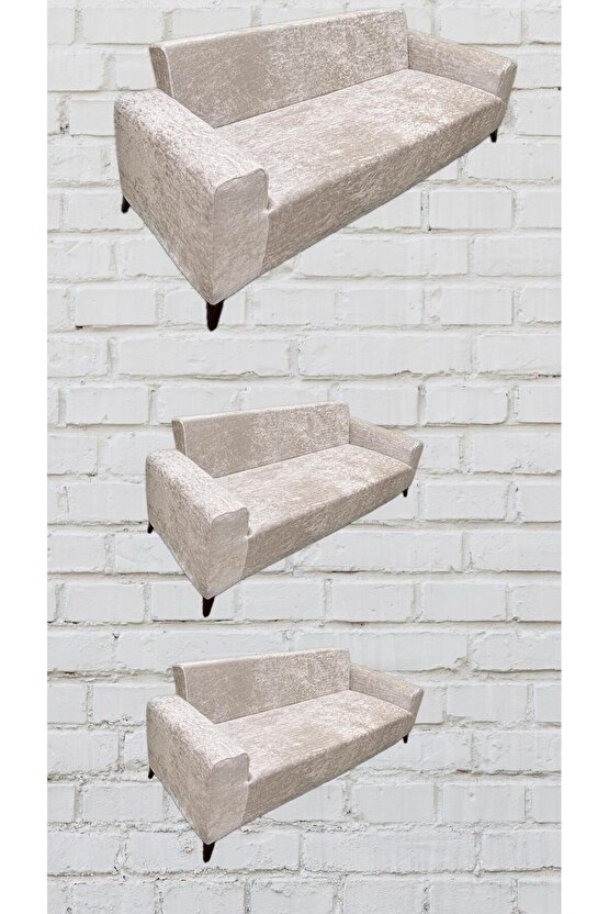 322 Parlak Kadife Giydirme Koltuk Örtüsü(NATÜREL)