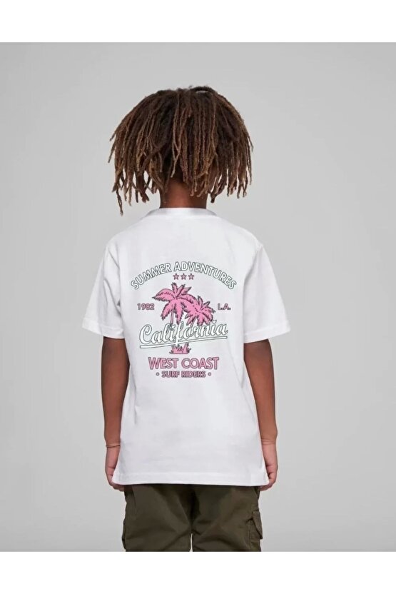 Çocuk Unisex Baskılı T-Shirt - Beyaz