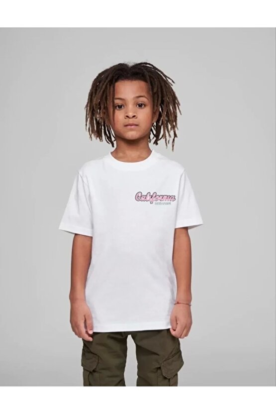 Çocuk Unisex Baskılı T-Shirt - Beyaz