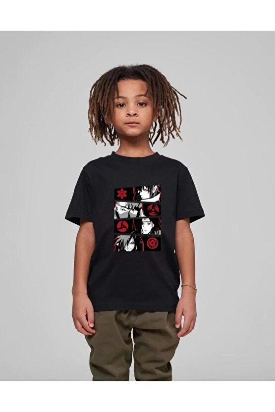 Çocuk Unisex Baskılı T-Shirt - Siyah