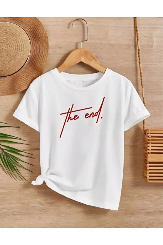 Çocuk Unisex Baskılı T-Shirt - Beyaz