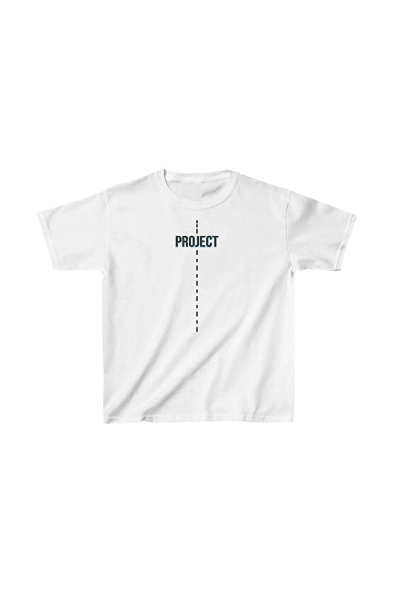 Çocuk Unisex Baskılı T-Shirt - Beyaz