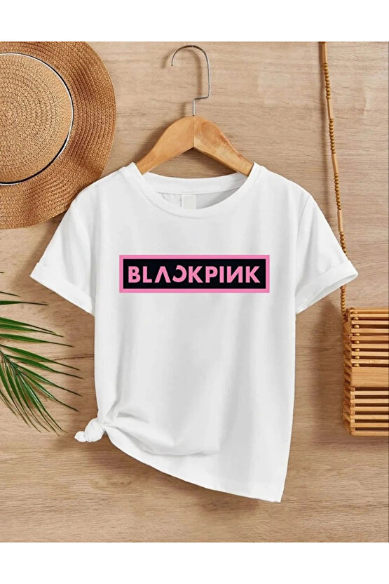 Kız Çocuk Bisiklet Yaka Baskılı T-Shirt - Beyaz