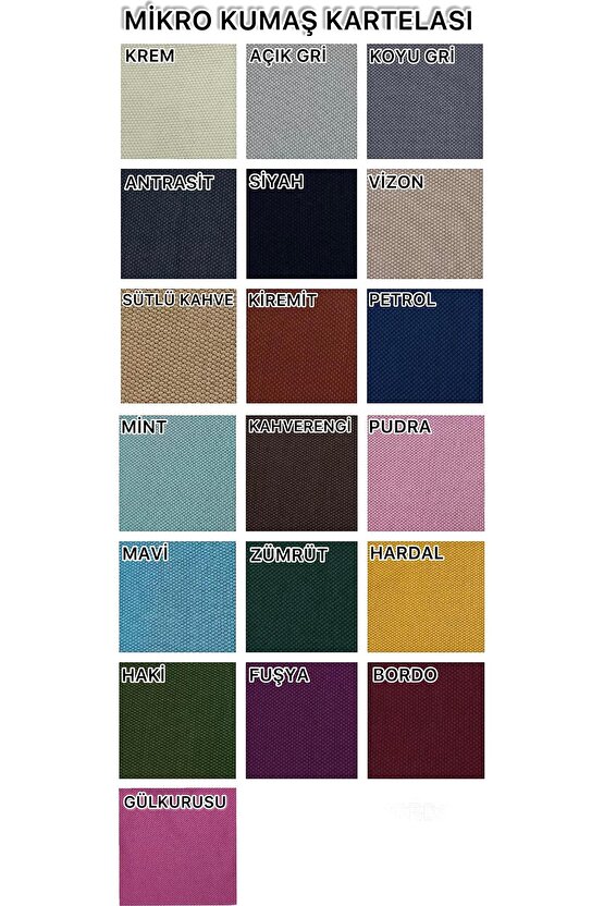 Standart Model Mikro Sandalye Örtüsü 4 Adet (KREM)