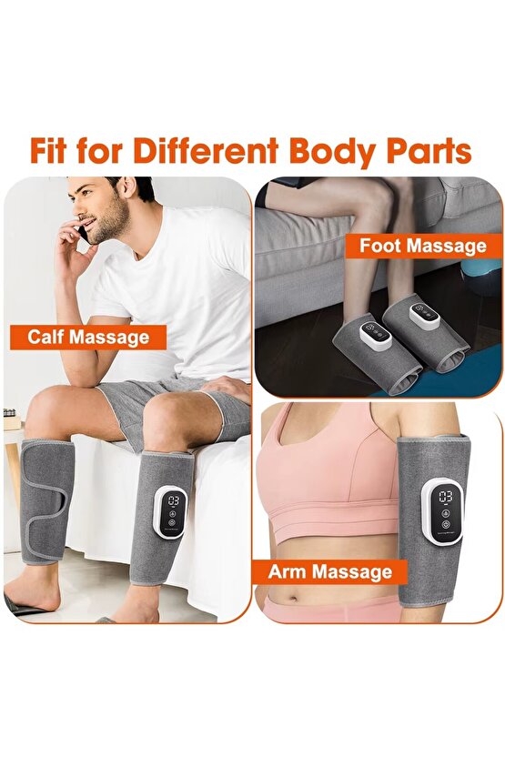 Kablosuz Hava Basınçlı Masaj Aleti 3 Mod+3 Seviye Şarjlı Bacak Baldır Kol Ayak Masaj Cihazı 2’li Set