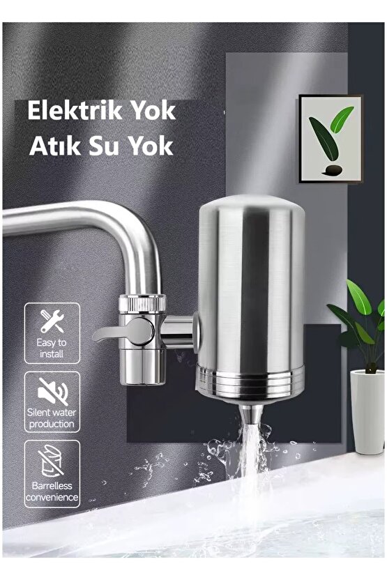 Musluk Suyu Filtresi Paslanmaz Çelik Mutfak İçin Mikrofiltrasyon Seramik Filtre Su Arıtma Sistemi