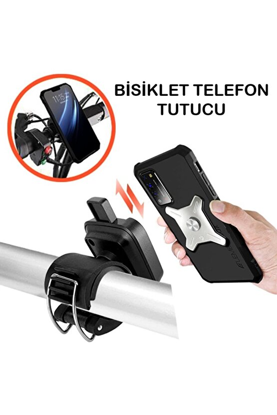 Bisiklet Motorsiklet Gidon Telefon Tutucu 2in1 KolBilek Takılan Band Pratik Kilitli Telefon Tutucu