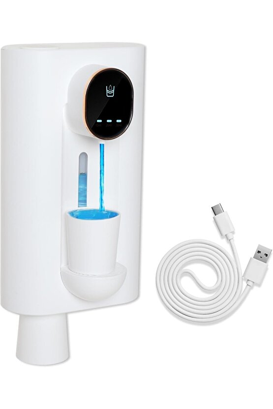 Otomatik Ağız Bakım Suyu Gargara Dispanseri 3 Modlu Şarjlı 540ml Kapasiteli 2 Manyetik Bardak