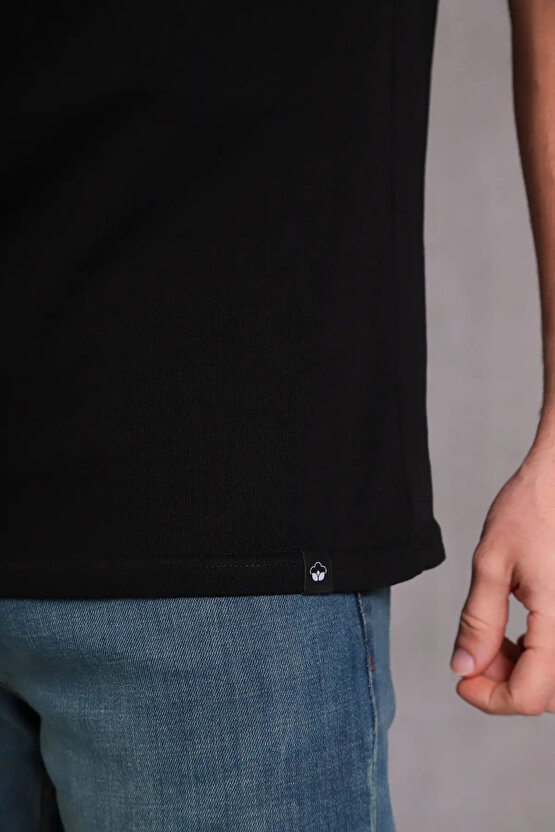 Erkek Relax Fit Bisiklet Yaka %100 Pamuk Rahat Kesim Basic Tişört