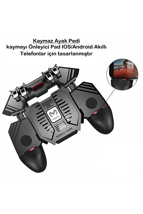 Pubg Mobile Oyun Konsolu Tüm Telefonlar Için Uyumlu Ateş Tetik Düğmesi- Telefon Soğutuculu