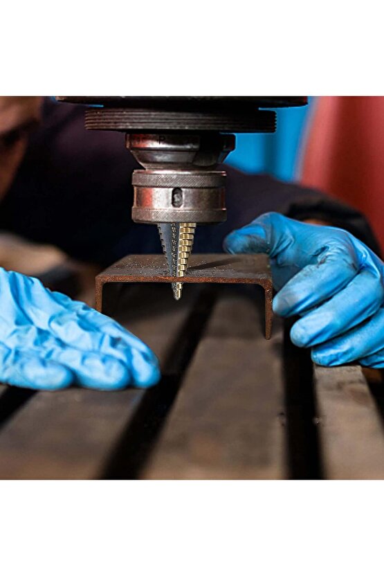 Profesyonel 5 Adet Titanyum Kademeli Matkap Ucu Sac, Metal, Alüminyum, Ahşap Delme Seti Özel Kutulu