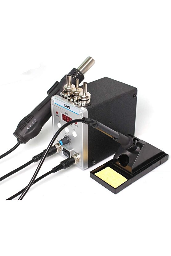 Sıcak Hava Üflemeli 700w Havya İstasyonu 8586 2 in1 Lehim Makinesi ve Hava Tabancası