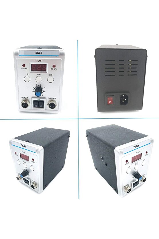 Sıcak Hava Üflemeli 700w Havya İstasyonu 8586 2 in1 Lehim Makinesi ve Hava Tabancası