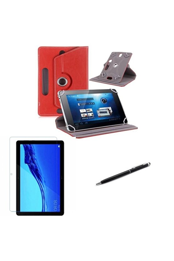 Lenovo Tab M10 (3 NESİL TB328 Standlı Tablet Kılıfı+Nano Kırılmaz Ekran Koruyucu+Dokunmatik Kalem