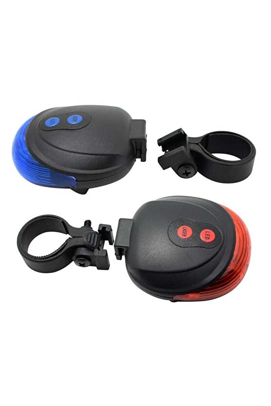 Çok Fonksiyonlu Pilli Bisiklet Led Lazer Şerit Işığı Arka Stop Lambası