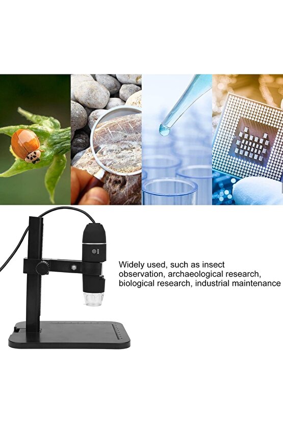 Taşınabilir Usb2.0 Dijital Mikroskop 1000x Elektronik Endoskop 8 Led 2 Mp Pratik Büyüteç Mikroskop