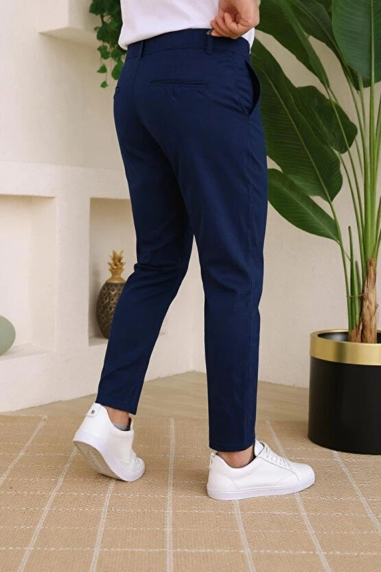 Erkek Slim Fit Dilli Kumaş Pantolon