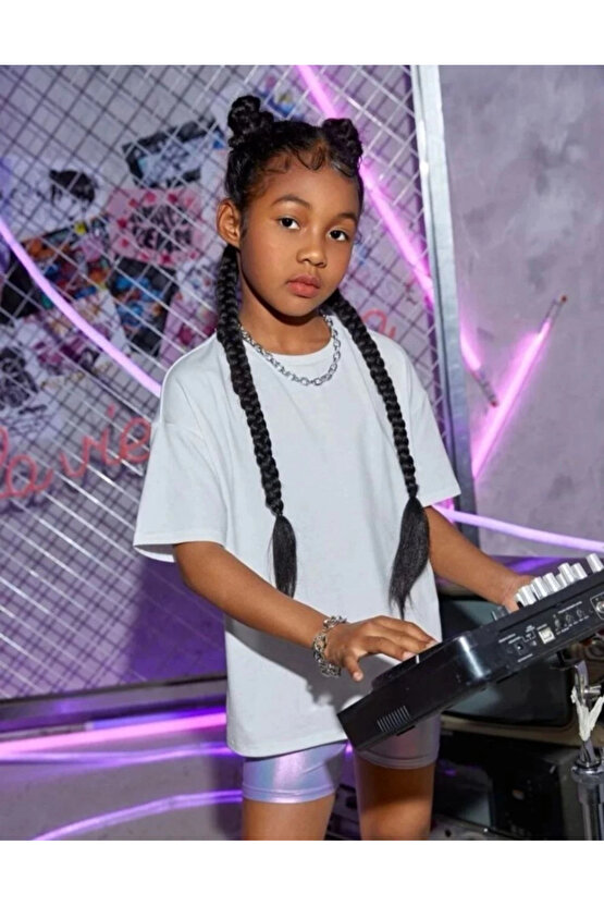 Çocuk Unisex Basic T-Shirt - Beyaz