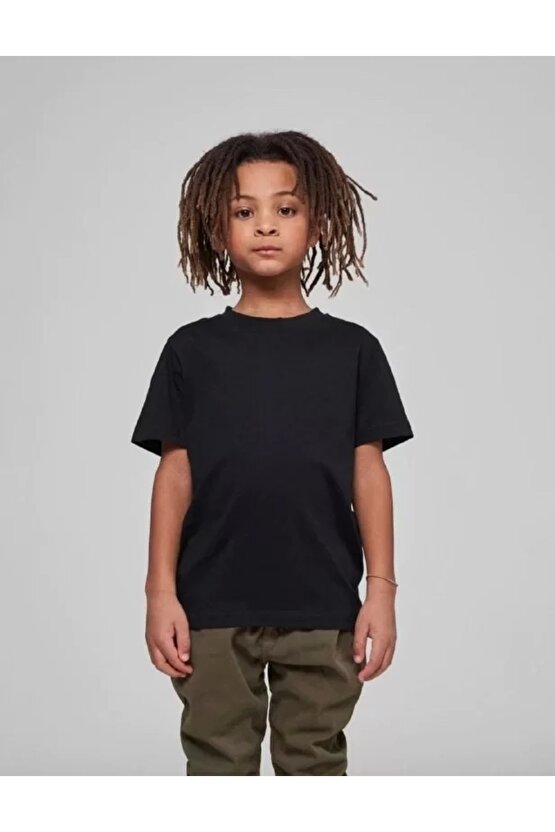 Çocuk Unisex Basic T-Shirt - Siyah