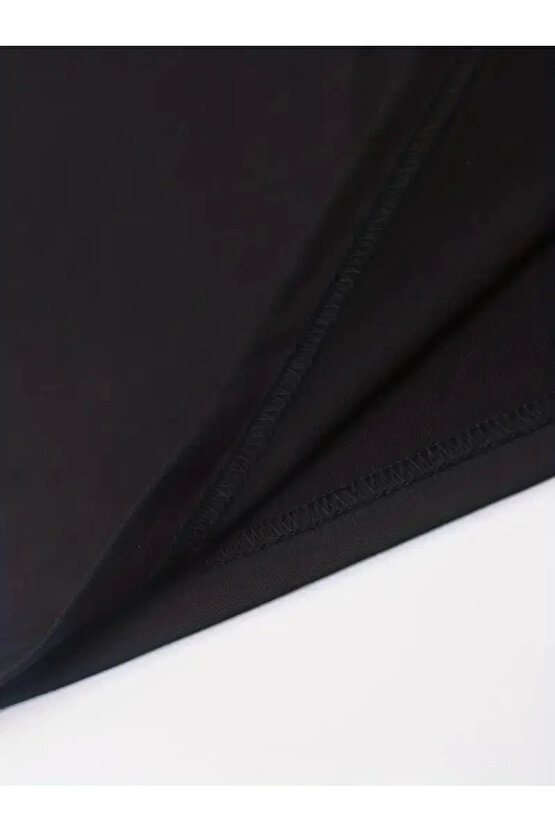 Sporda Günlük Hayata Giyilebilir GYM Baskılı Oversize Bisiklet Yaka Erkek T-shirt - Siyah