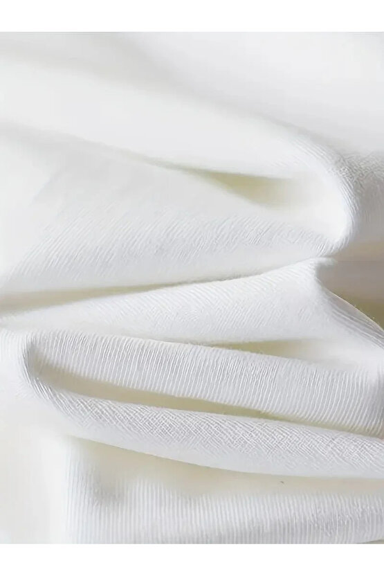 201 Penye Compack Özgür kuşlar Baskılı Oversize Bisiklet Yaka T-shirt - Beyaz