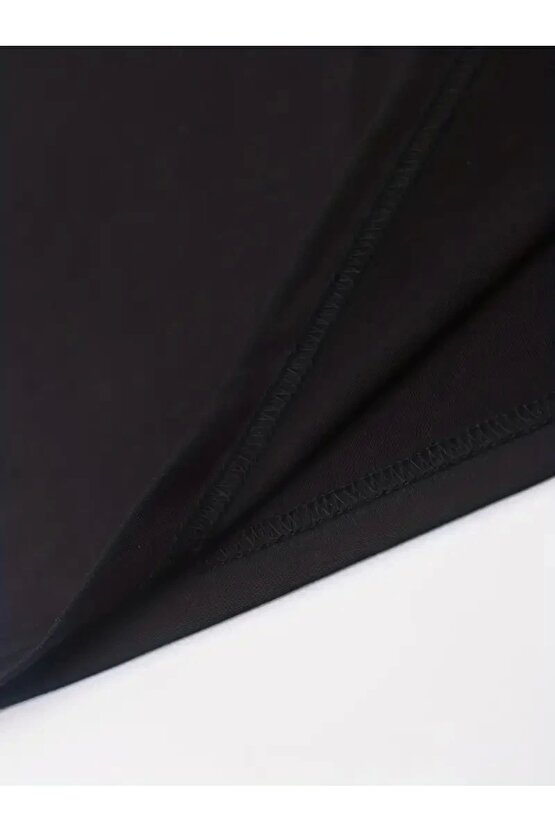 erkekler için Ön Arka Baskılı PERFECTLY günlük Kısa Kol tişört - Siyah