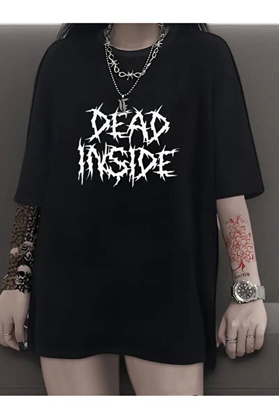 Canlı Harf Baskılı Büyük Boy Oversize Kısa Kollu Tişört - Yumuşak, Nefes Alabilir, Kadınla