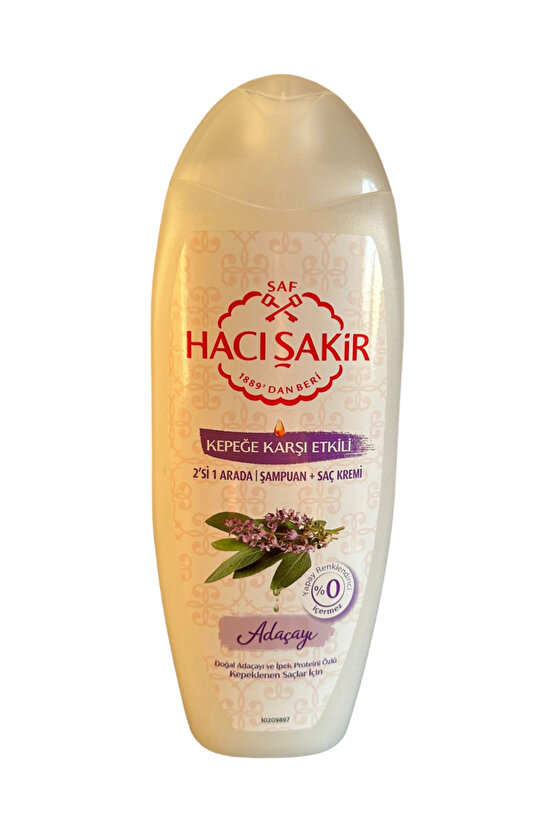 Kepeğe Karşı Etkili 2si 1 Arada Şampuan + Saç Kremi Adaçayı