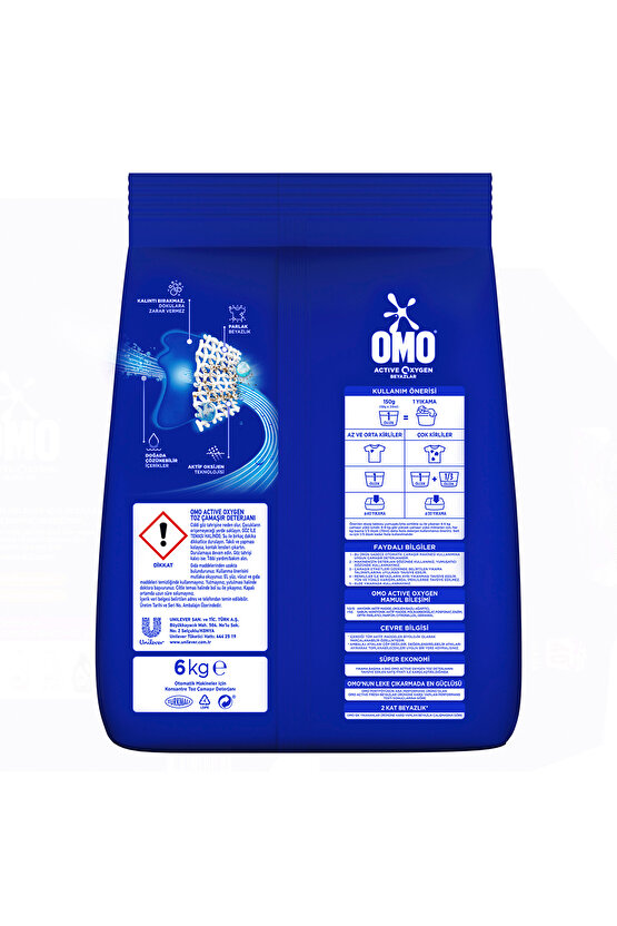 Active Oxygen Beyaz Çamaşırlar Için Toz Deterjanı 6 Kg