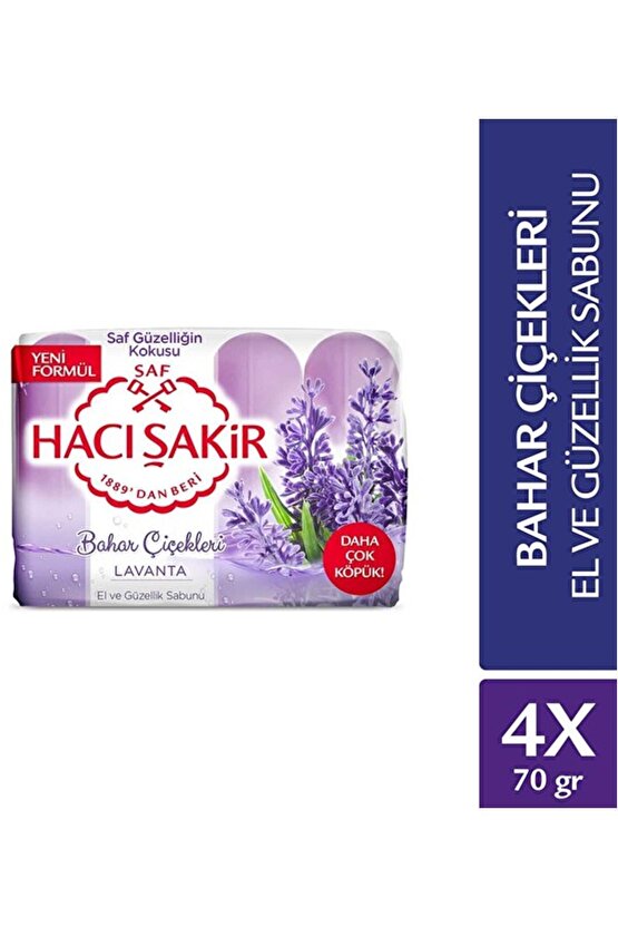 Haci Sakir Bahar Çiçekleri Lavanta El Ve Güzellik Sabunu 4x70 Gr