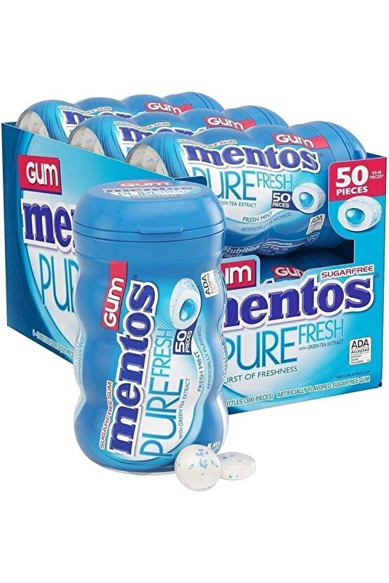 Pure Fresh Nane Aromalı Şekersiz Draje Sakız 60 g x 4 Adet