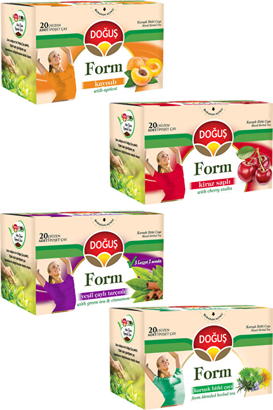Form Maydonozlu Limonlu Bitki Çayı 20li X 4 Adet