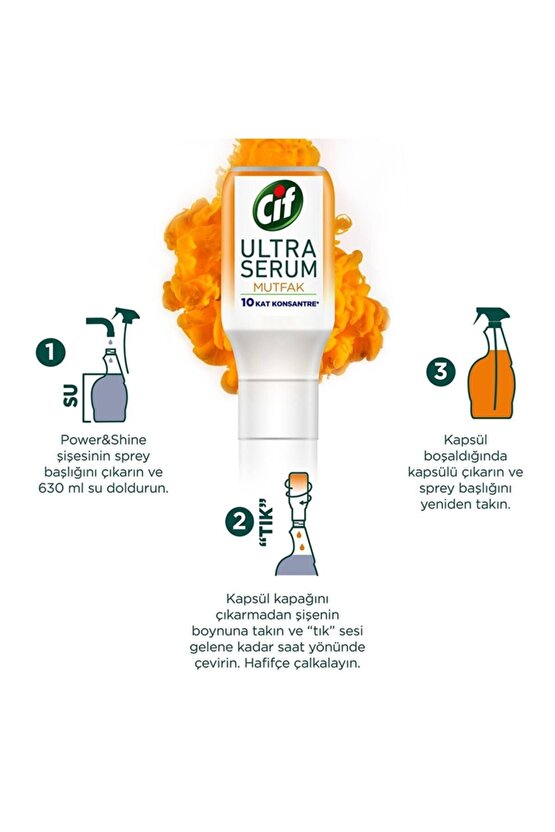 Sprey Power Shine Mutfak 750ml Ultra Serum Mutfak 70ml