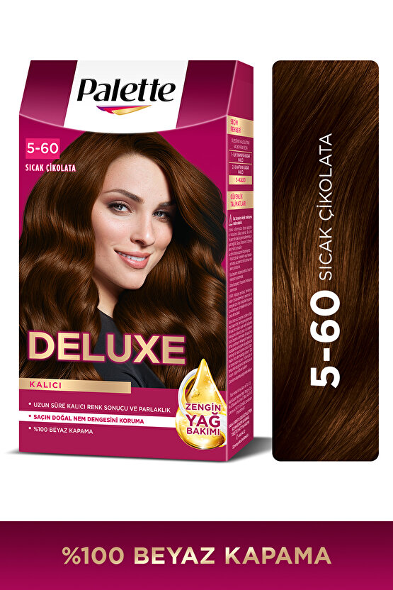 Deluxe 5-60 Sıcak Çikolata Zengin Yağ Bakımı Kit Saç Boyası Bakım Maskesi