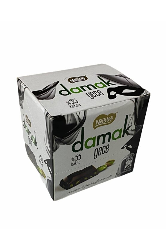 Damak Gece Antep Fıstıklı Bitter Çikolata 60 Gr 6lı Paket