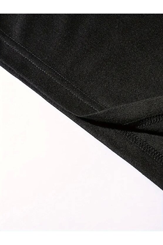 Benzersiz Sırt Baskılı Erkek Sokak Stili Bol Tişört - Nefes Alabilir Polyester, Makinede Yıkanabilir