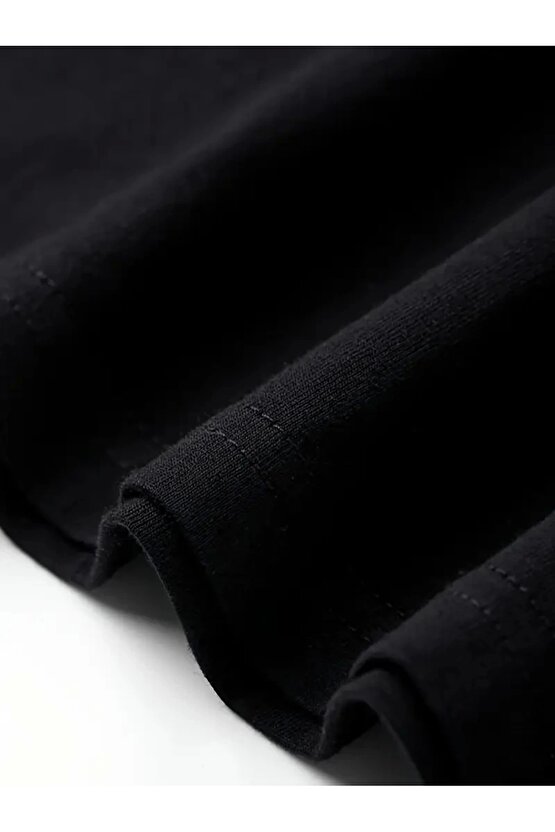 201 Penye Compack Özgür kuşlar Baskılı Baskılı Oversize Bisiklet Yaka T-shirt - Beyaz