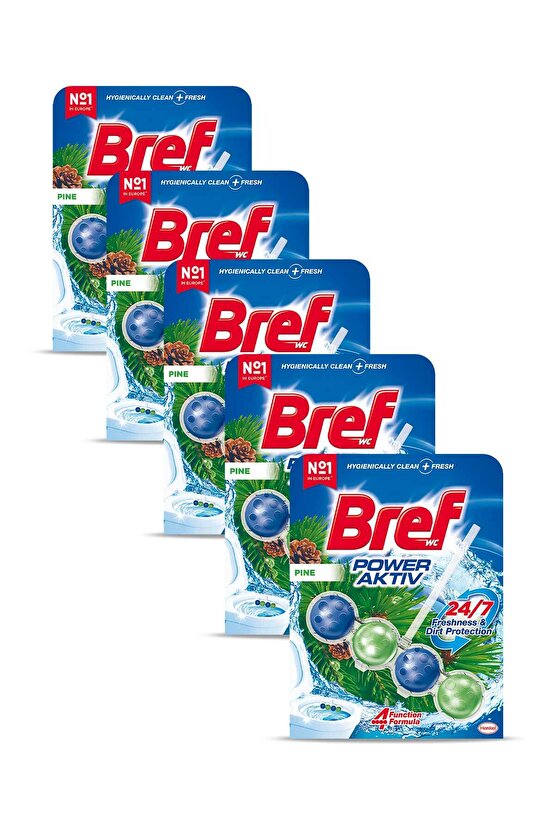 Wc Power Aktiv Tekli Paket Katı Tuvalet Bloğu Çam 5li Set