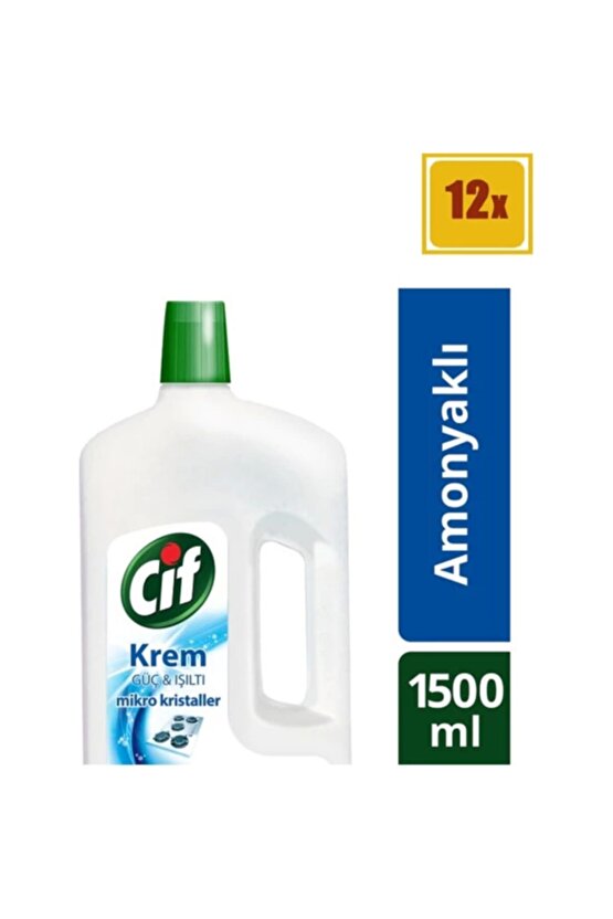 Krem Temizleyici Amonyaklı 1500 Ml 12li Set