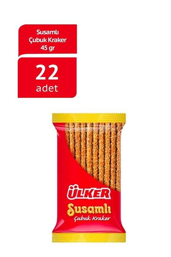 Susamlı Çubuk Kraker - 80 gram - 22 Adet