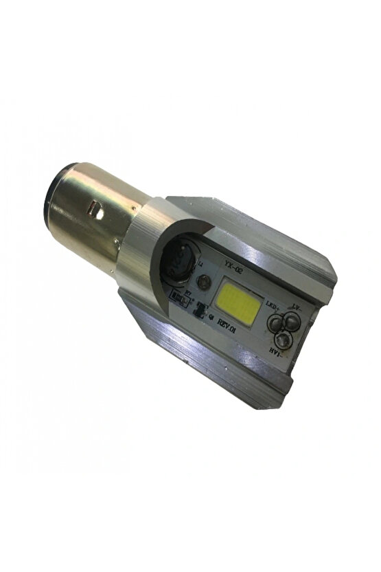 Motosiklet BA20D Dc 12-60 V 12 W 6500K Cob LED Uzun  Kısa Işık Far Ampul Beyaz (Bosch Tipi)
