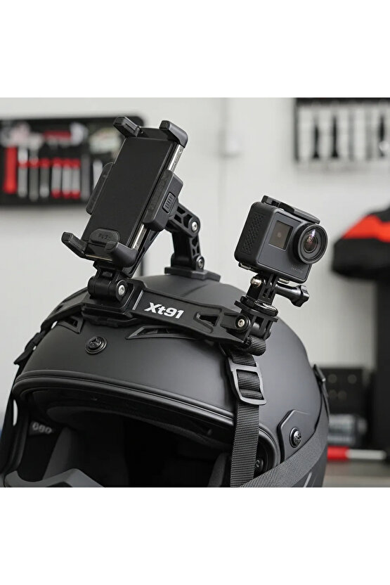 XT91 KASK TELEFON VE AKSİYON KAMERA TUTUCU