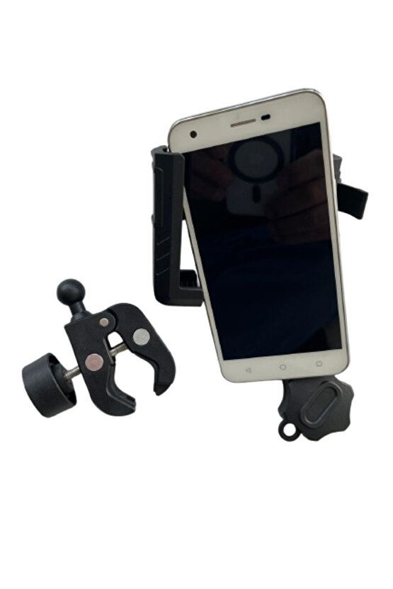 Motosiklet Scooter Atv Bisiklet Yandan Kilitlemeli Gidon Bağlantılı Telefon Tutucu A+++ Kaliteli