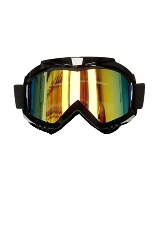 Motosiklet Cross Gözlüğü Lüx Model Süngerli Bant Lastikli Açık Kask Ve Kross Gözlük