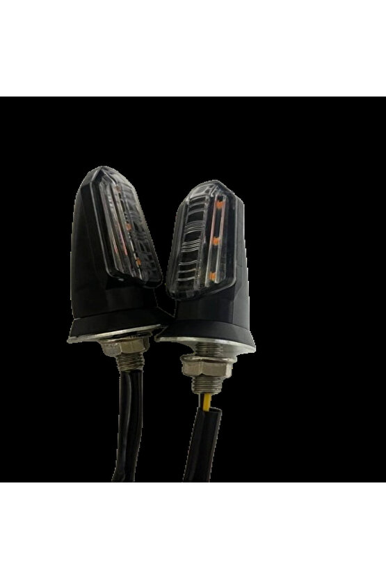 Motosiklet Sinyal Lamba Üniversal 12V Sarı Cam Sarı Led 2Li