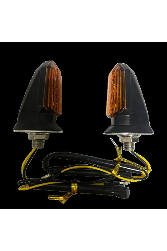 Motosiklet Sinyal Lamba Üniversal 12V Sarı Cam Sarı Led 2Li