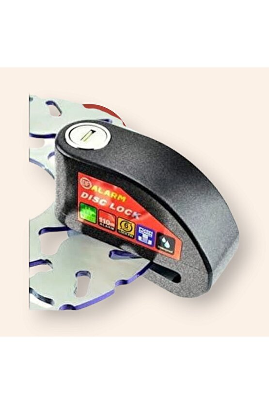 World Class 110 Db Siyah Alarmlı Disk Kilidi Hatırlatma Kablosu Dahil