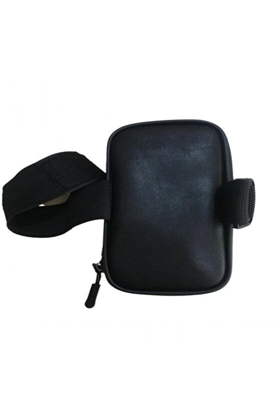 Siyah Su Geçirmez Kol Bağlantılı Lastikli Ayarlı Telefon Tutucu